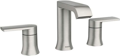 Moen M84763SRN Genta 1.2 GPM Widespread Bathroom Faucet with Pop-Up Drain Assembly and Duralock Technology in Kuwait