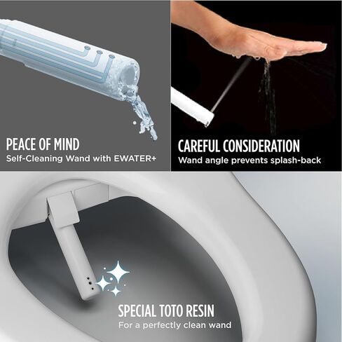 TOTO® Drake® WASHLET®+ مرحاض من قطعتين ممدود بارتفاع 1.6 GPF عالمي TORNADO FLUSH® مع مقعد بيديت معاصر S7A، قطن أبيض - MW7764736CSFG#01 in Kuwait