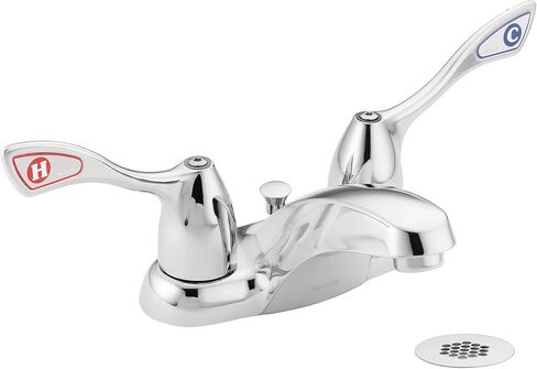 Moen 8810 Commercial M-Bition 4 بوصة صنبور حمام مركزي مع مصفاة شبكية 1.5 جرام في الدقيقة، كروم in Kuwait