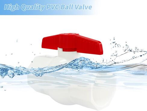 LESSO 2 بوصة صمامات كروية PVC، صمام كروي لإغلاق المياه، 2 بوصة صمامات كروية PVC منزلقة، مقبس SCH40 أبيض in Kuwait