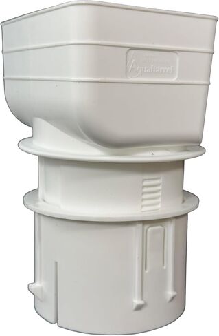 Aquabarrel White، 3 × 4 × 4 ماسورة صرف قابلة للتعديل حاصلة على براءة اختراع لمحول أنبوب الصرف الدائري in Kuwait