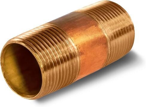 لوازم Everflow NPBR1020 تركيبات أنابيب الحلمة النحاسية الطويلة مقاس 2 بوصة بقطر اسمي 1 بوصة ونهايات NPT in Kuwait