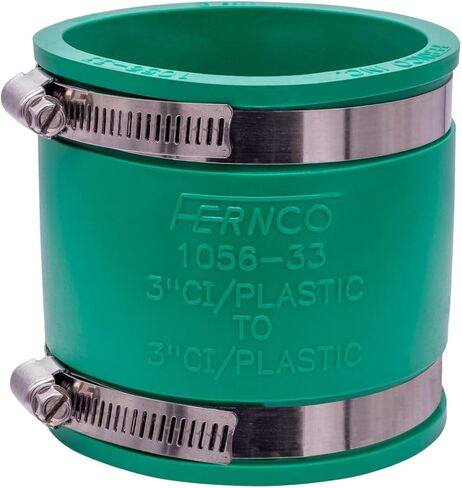 فيرنكو 1056-33 3 بوصة. وصلات أنابيب PVC مرنة لتوصيلات السباكة من الحديد الزهر والبلاستيك باللون الأخضر in Kuwait