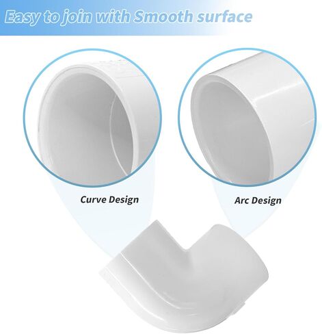 LESSO 3/4 Inch Elbow Pipe Fittings,20Pack, PVC Pipe Fitting, Furniture Build Grade SCH40 (Socket x Socket) 3/4" Pipe Fittings Connectors for DIY PVC Shelf Garden Support Structure in Saudi Arabia