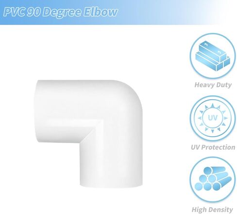 LESSO 3/4 Inch Elbow Pipe Fittings,20Pack, PVC Pipe Fitting, Furniture Build Grade SCH40 (Socket x Socket) 3/4" Pipe Fittings Connectors for DIY PVC Shelf Garden Support Structure in Saudi Arabia