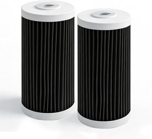 Water Filter Replacement Cartridge compatible with AO Smith WH-PREL-RCP Whole House Systems-4.5"x10" 5 Micron Carbon Block Replacement Water Filter Cartridge| Home Water Filtration (2pcs) in Kuwait