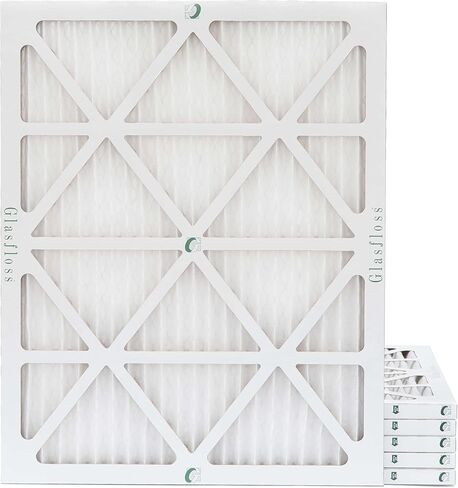 Glasfloss ZL 20x25x1 MERV 10 AC Furnace Air Filters. Box of 6. Actual Size: 19-1/2 x 24-1/2 x 7/8 in Kuwait