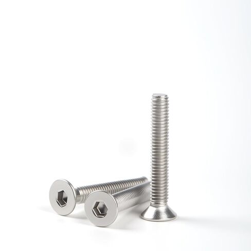 M2-0.4x8mm مسامير غطاء مقبس الرأس المسطحة، 304 الفولاذ المقاوم للصدأ، متري مترابطة بالكامل، محرك مقبس ألين، لمسة نهائية لامعة، 100 قطعة in Kuwait