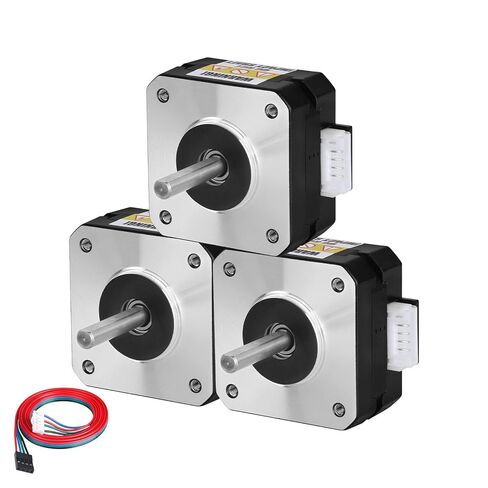 3Pack Nema 17 Stepper Motor 2 Phase 1.8‌°‌ 0.16Nm(22.66oz·in) عزم دوران عالي ثنائي القطب 23mm 0.8A 3.7Ω 4-Lead Shaft 24mm φ5mm 42 كابل محرك متدرج 1M للطابعة ثلاثية الأبعاد DIY Robot CNC Machine in Kuwait