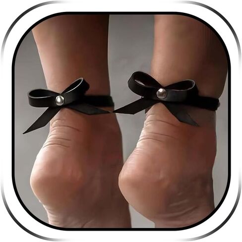 Black Bow Anklet Anklets for Women PCS PU Leather Ankle Bracelets Foot Jewelry Goth Foot Chain Summer Festival Gift in Saudi Arabia