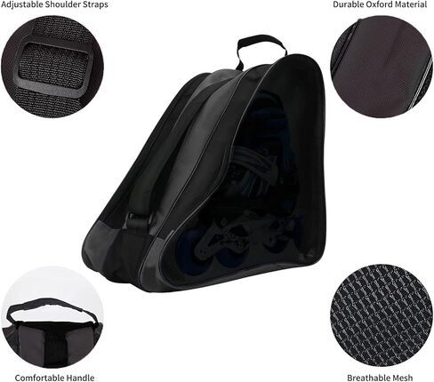 Roller Skate Bag, Breathable Ice Skate Bags, Figure Skating Bag, Roller Skate Accessories for Kids and Adults in Saudi Arabia