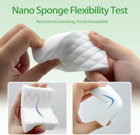 Magic Eraser Sponge 2X Density, Multi-Purpose Long Lasting Melamine Sponge, Water-Activated Cleaning Sponge Eraser for Kitchen, Bathroom, Wall, Shoes & Car, Extra Durable, Non-Scratch (10) in Kuwait