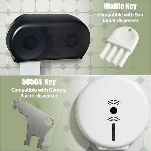 6 Pcs Universal Paper Towel Dispenser Key Set – Compatible with San Jamar, Bobrick, Kimberly Clark, Georgia Pacific, ASI, Commercial Restroom & Janitor Supply Replacement Keys in Kuwait
