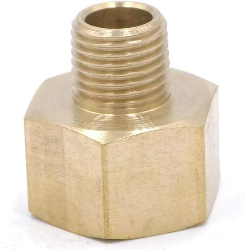 1/4" BSPT Male x 1/2" NPT Female Brass Pipe Fitting Connector For Pressure Gauge Air Gas Fuel Water Plumbing Fittings in Kuwait