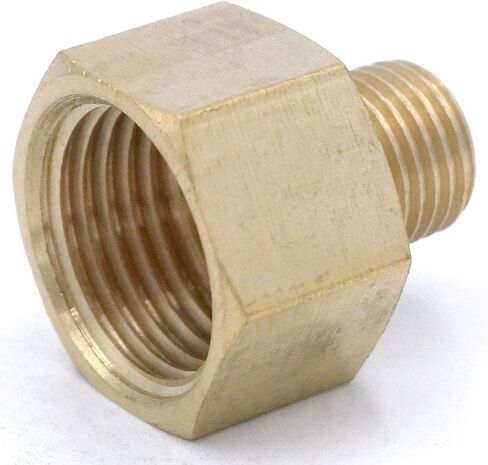 1/4" BSPT Male x 1/2" NPT Female Brass Pipe Fitting Connector For Pressure Gauge Air Gas Fuel Water Plumbing Fittings in Kuwait