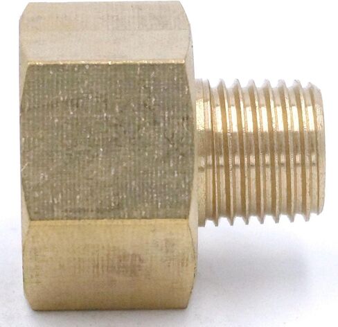 1/4" BSPT Male x 1/2" NPT Female Brass Pipe Fitting Connector For Pressure Gauge Air Gas Fuel Water Plumbing Fittings in Kuwait