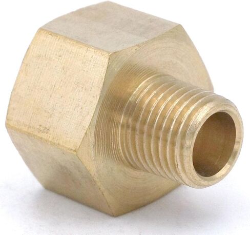 1/4" BSPT Male x 1/2" NPT Female Brass Pipe Fitting Connector For Pressure Gauge Air Gas Fuel Water Plumbing Fittings in Kuwait