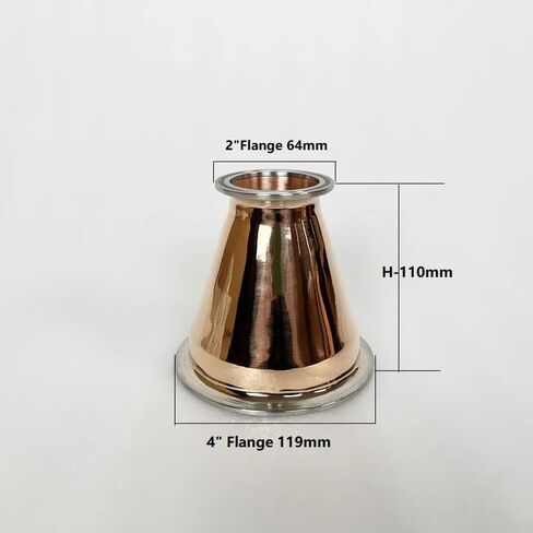 2" Flange 64mm X 4" Flange 119mm Tri-clamp Copper Bowl Reducer,Hemispherical Reducer,H-110mm Plumbing Fittings in Kuwait
