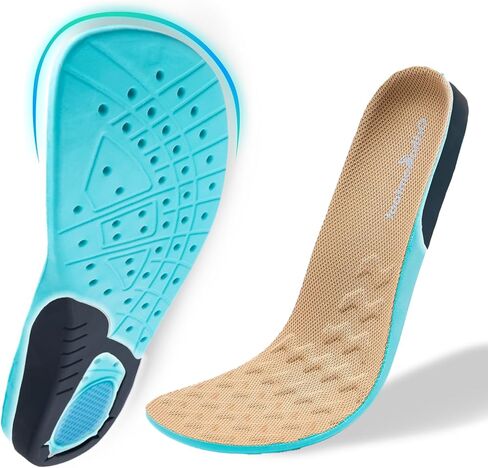 OrthoComfoot Wide Comfortable Inserts for Men- Breathable Orthotic Work Boot Insoles for Diabetes & Flat Feet, Low Arch Support and Plantar Fasciitis Orthopedic Inserts, Relief for Foot, Size 11 Men in Kuwait