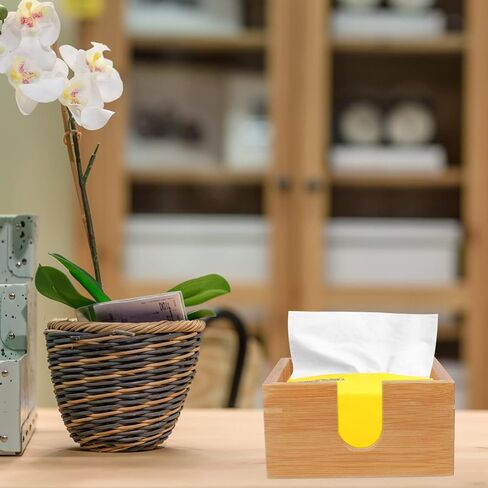 Bamboo Napkin Holder Table Top Napkin Basket for Napkins Kitchen Bamboo Napkins Dispenser in Kuwait