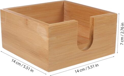 Bamboo Napkin Holder Table Top Napkin Basket for Napkins Kitchen Bamboo Napkins Dispenser in Kuwait