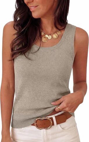 ANRABESS Tank Tops for Women Wool Blend Sweaters Sleeveless Casual Summer Fitted Shirts 2026 Spring Beach Vacation Clothes in Saudi Arabia