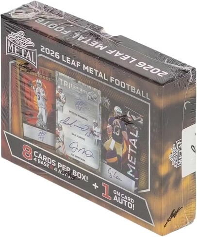 Leaf 2026 Metal Football Hobby Trading Card Box (4 Autographs Per Hobby Box) in Kuwait