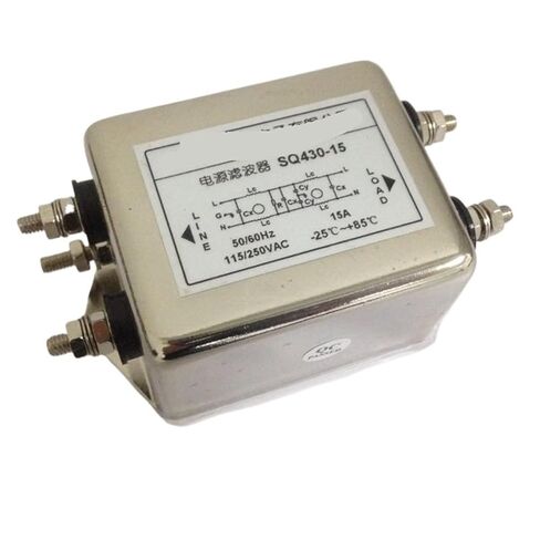 SQ430-15A مرشح طاقة مزدوج الطور AC أحادي الطور 110 فولت 220 فولت مضاد للتدخل in Kuwait