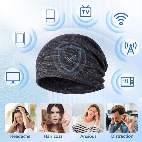 Twistover Faraday Protection Beanie for Men & Women, Cotton Soft Hat, Radiation Shielding Slouch Skull Cap for Daily Wear Travel Home Use for Blocking Wifi Cell Phone Signals in Kuwait