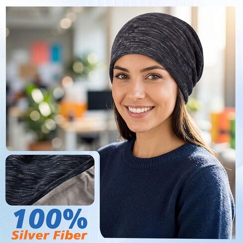 Twistover Faraday Protection Beanie for Men & Women, Cotton Soft Hat, Radiation Shielding Slouch Skull Cap for Daily Wear Travel Home Use for Blocking Wifi Cell Phone Signals in Kuwait