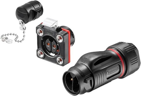 M20 PBT plastic waterproof circular panel connector IP68 2/3/4/5/7/9/12/14 pins(Male Plug Set,PANEL CONNECTOR_4P) in Saudi Arabia