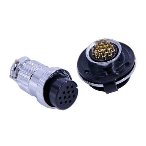 GX25 12 Pin Male to Female Straight Plug and Socket Flange Mount Connector 25mm Round Flange 5sets in Kuwait