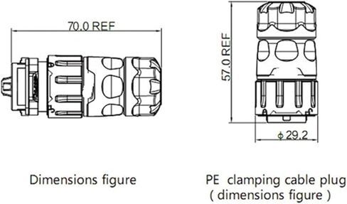 9 pin power signal industrial connector female outdoor waterproof in Kuwait