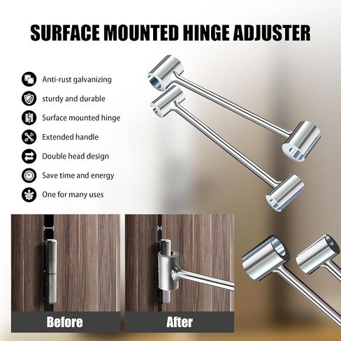 Door Hinge Adjustment Tool, 14-19mm Double Head Heavy Duty Door Hinges Repair Gap Adjusting Wrench Tool for Residential Fire Security Cleanroom Doors (1 PCS) in Saudi Arabia