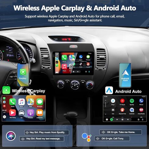 Camecho 2+64g لشاشة Kia Forte Cerato K3 2013-2018 Android 13 Car Stereo مع شاشة Apple Carplay Android 9 "لمس in Kuwait