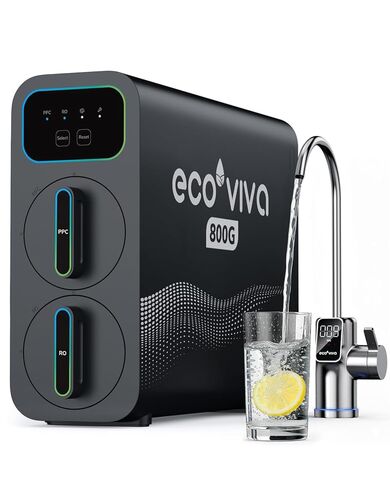 نظام التناضح العكسي المدمج E6 600GPD، نظام RO بدون خزان 9 مراحل تحت فلتر مياه الحوض، تركيب بسيط، تدفق سريع 600 GPD، درجة نقاء عالية للتصريف، تنقية المياه بترشيح RO in Kuwait