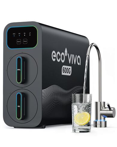 E6 600GPD Compact Reverse Osmosis System, 9 Stage Tankless RO System Under Sink Water Filter, Simple Installation, 600 GPD Fast Flow, High Pure to Drain, RO Filtration Water Purification in Saudi Arabia