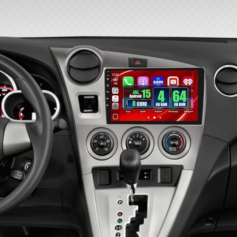 Fuluku 【8 Core 4+64g】 for Toyota Matrix 2009 2010 2010 2011 2012 2013 2014 Android 13 Carplay Radio with Carplay Android Auto ، 9 'شاشة تعمل باللمس wifi/bluetooth/gps navi/swc/mic/packup camera in Kuwait