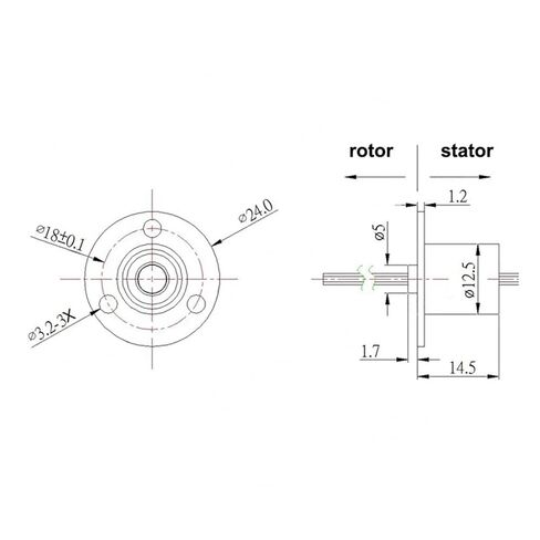 Small Capsule Slip Ring 1PCS 360° Unlimited Rotation Conductive Slip Ring Outer Dia 12.5mm 2CH 5A Collector Ring Joint in Kuwait