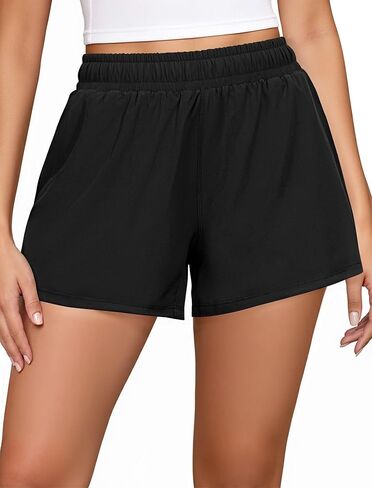 FireSwan Athletic Shorts for Women 2 in 1 High Waisted Quick Dry Running Workout Gym Active with Pockets in Saudi Arabia