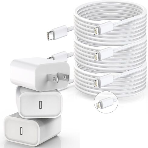 100W USB C Charger ، 2Pack 140W USB C إلى USB C المنسوجة كابل 6ft مضفر سلك 100W USBC MAC Book Pro Charger Block Super Apple Charging 3Port PD & AC AC For iPhone 16/15 Pro/Ipad Pro/Mac Book Pro in Kuwait