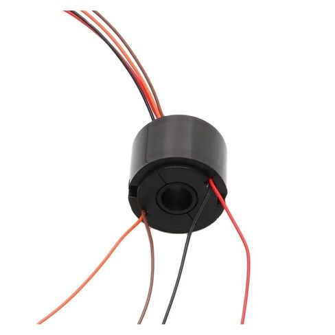Small Capsule Slip Ring 1PCS Hole Dia 5mm 7mm Bore Slip Ring 2/4/6/12 Wires Hollow Shaft Conductive Ring(Hole 5mm 6CH 2A) in Kuwait