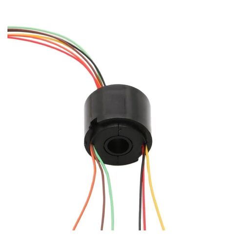 Small Capsule Slip Ring 1PCS Hole Dia 5mm 7mm Bore Slip Ring 2/4/6/12 Wires Hollow Shaft Conductive Ring(Hole 5mm 6CH 2A) in Saudi Arabia