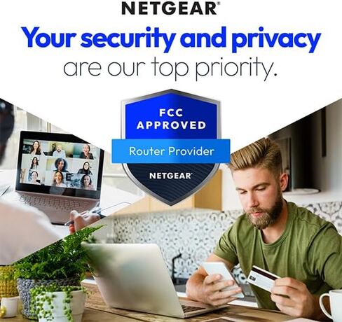 Netgear Nighthawk WiFi 7 Router (BE9300)-ميزات الأمان ، سرعة لاسلكية 9.3 جيجابت في الثانية ، ميناء إنترنت 2.5 جيجابت ، وتوجيه ألعاب ثلاثي النطاق ، يغطي 2500 قدم مربع ، و 100 جهاز ، و VPN المدمج ، و USB 3.0 in Kuwait