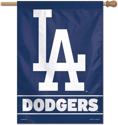 لافتة رأسية MLB Los Angeles Dodgers مقاس 28x40، مقاس واحد، لون الفريق in Kuwait