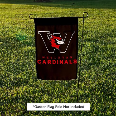 Desert Cactus Wesleyan University WU Garden Flag – 19 x 12 inch Wesleyan Cardinals Banner, For Outdoor Display and Events (Design 1) in Kuwait