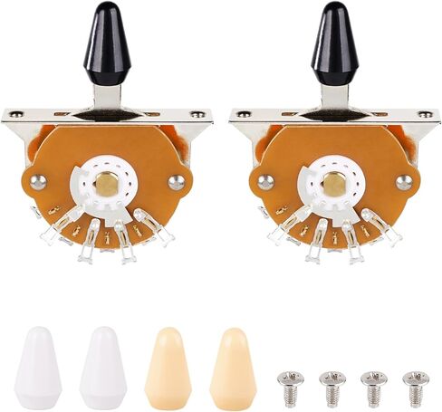 Banworks Guitar Vintage 3-Way Blade Switch 3 Position Pickup Selector Lever Switch with 3 Tips for Fender/Squier Stratocaster Strat ST Telecaster Tele Style Electric Guitar JT/DWQ-05 in Kuwait