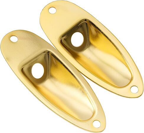 Musiclily Boat Style Electric Guitar Output Jack Plate, Gold (2 Pieces) in Kuwait