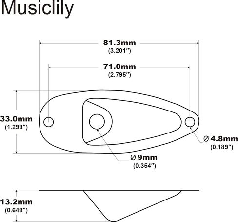 Musiclily Boat Style Electric Guitar Output Jack Plate, Gold (2 Pieces) in Kuwait