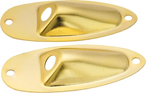 Musiclily Boat Style Electric Guitar Output Jack Plate, Gold (2 Pieces) in Kuwait